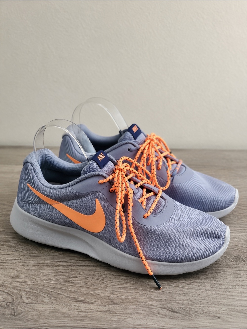 Nike Tanjun Purple Orange Running Shoes Women’s Lightweight Athletic Sz 9.5
